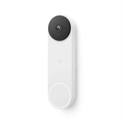 Google Nest Doorbell Battery - Smart Wi-Fi Video Doorbell Camera - Snow