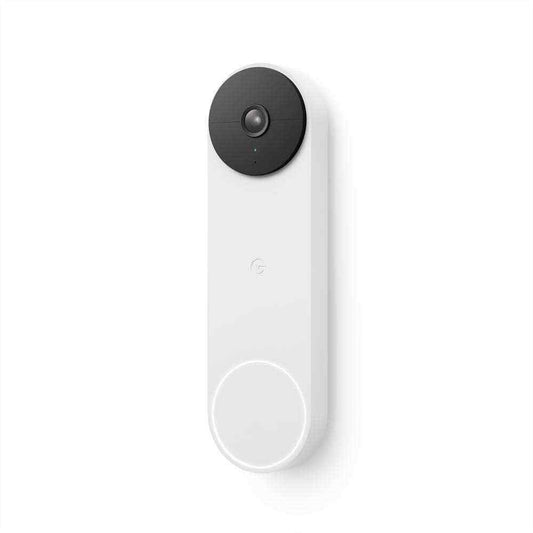 Google Nest Doorbell Battery - Smart Wi-Fi Video Doorbell Camera - Snow