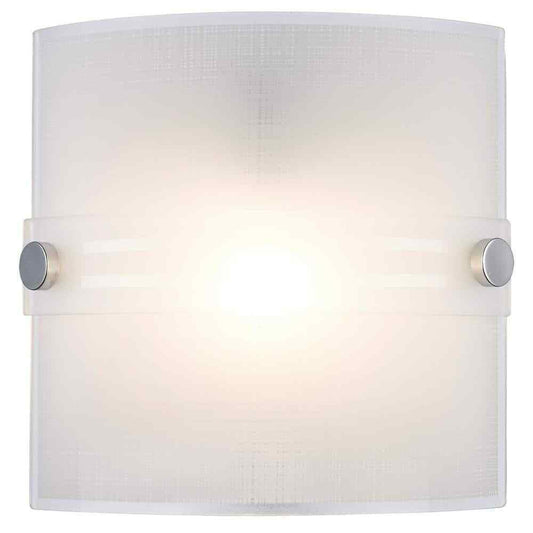 Bel Air Lighting Morie Chrome Indoor Wall Sconce Light Fixture w/ Frosted Glass