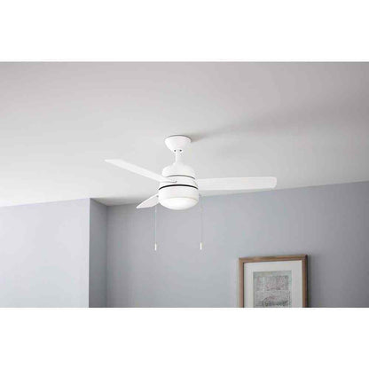 Hampton Bay Caprice 44 in. Integrated LED Indoor Matte White Ceiling Fan