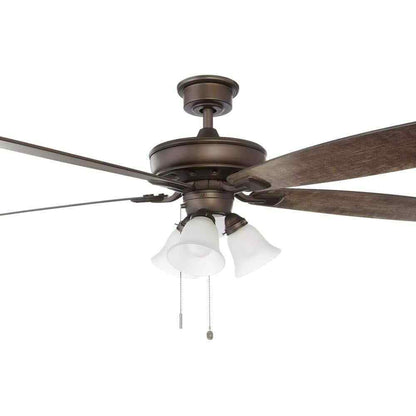 Hampton Bay Wellton 60 in LED Espresso Bronze DC Motor Ceiling Fan with Light