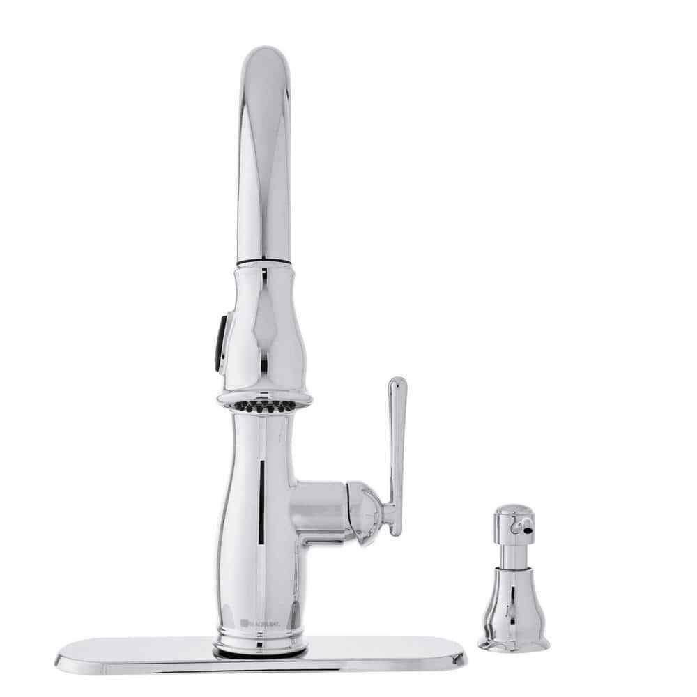 Glacier Bay Kagan Single-Handle Pull-Down Kitchen Faucet w/ Soap Dispenser