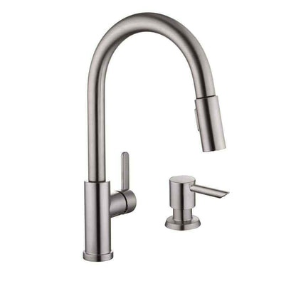 Glacier Bay Paulina 1-Handle Pull-Down Sprayer Kitchen Faucet in Stainless Steel