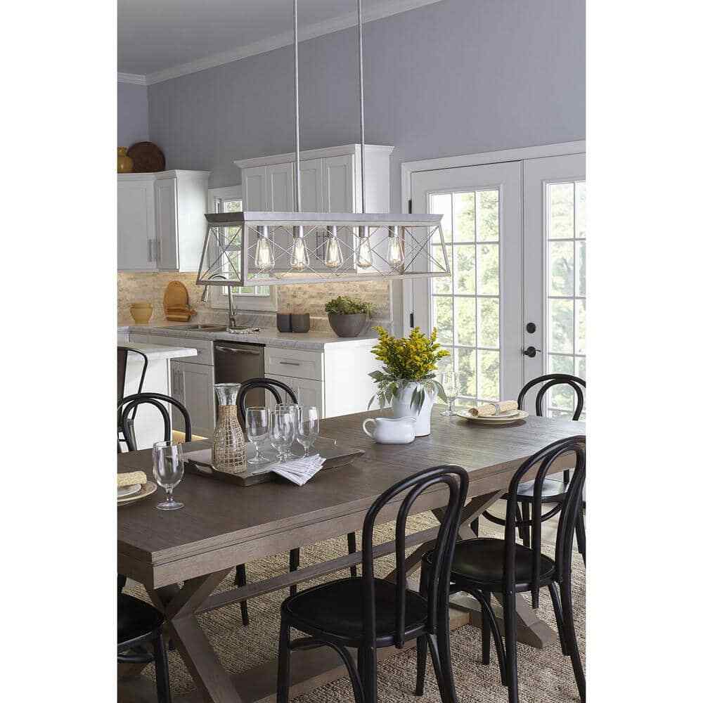Progress Lighting Briarwood 5-Light Bleached Oak Farmhouse Chandelier Light