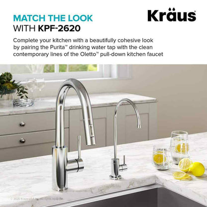 KRAUS Purita Single Handle 100% Lead-Free Beverage Faucet in Chrome FF-100CH