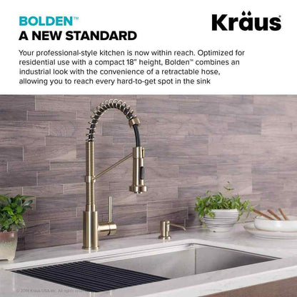 KRAUS Single Handle 18-Inch Pull Down Kitchen Faucet w/ Dual Function Sprayhead