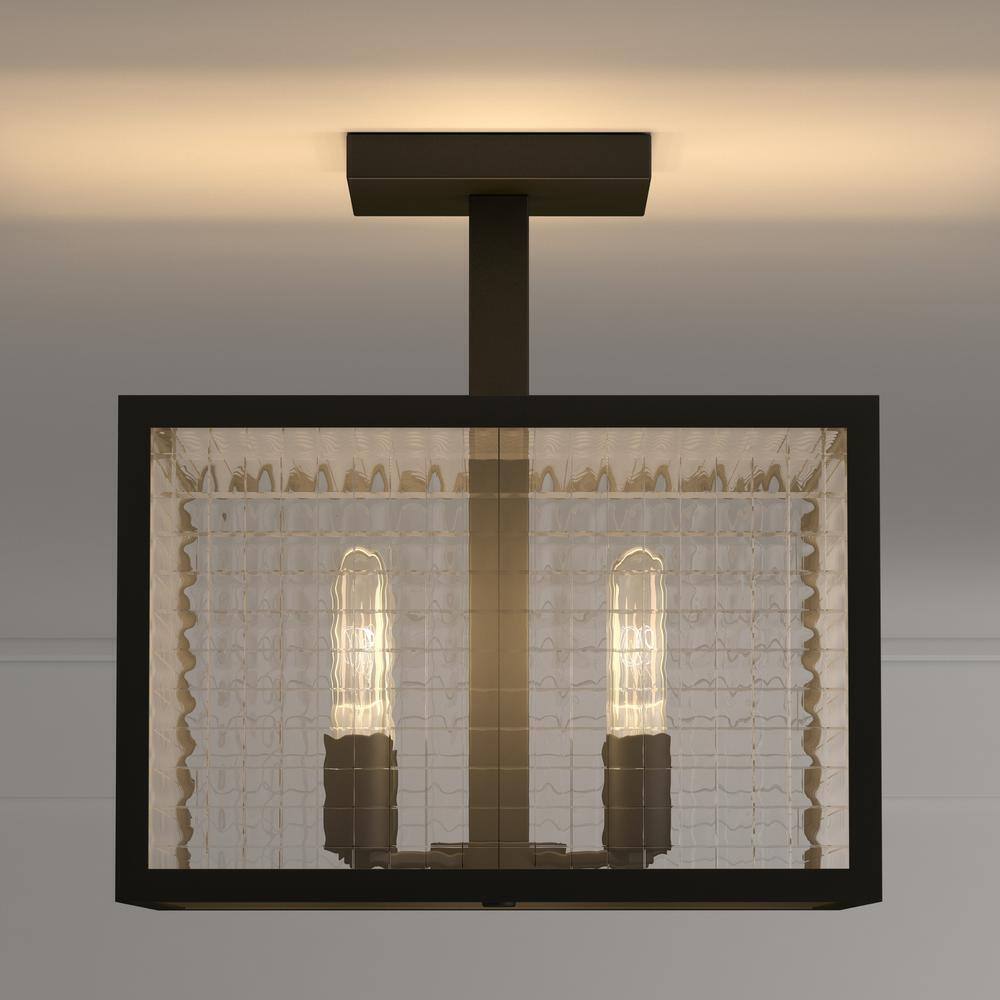 Home Decorators Collection 3-Light Oil-Rubbed Bronze Semi-Flush Mount