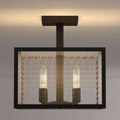 Home Decorators Collection 3-Light Oil-Rubbed Bronze Semi-Flush Mount