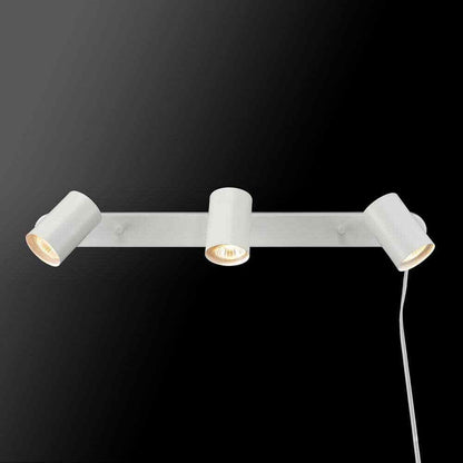 Globe Electric Dale 3-Light Matte White Plug-In Linear Track Lighting Kit