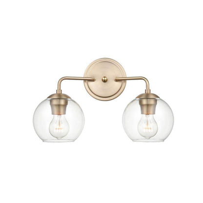 Millennium Lighting 16 in. 2-Light Modern Gold Vanity Light