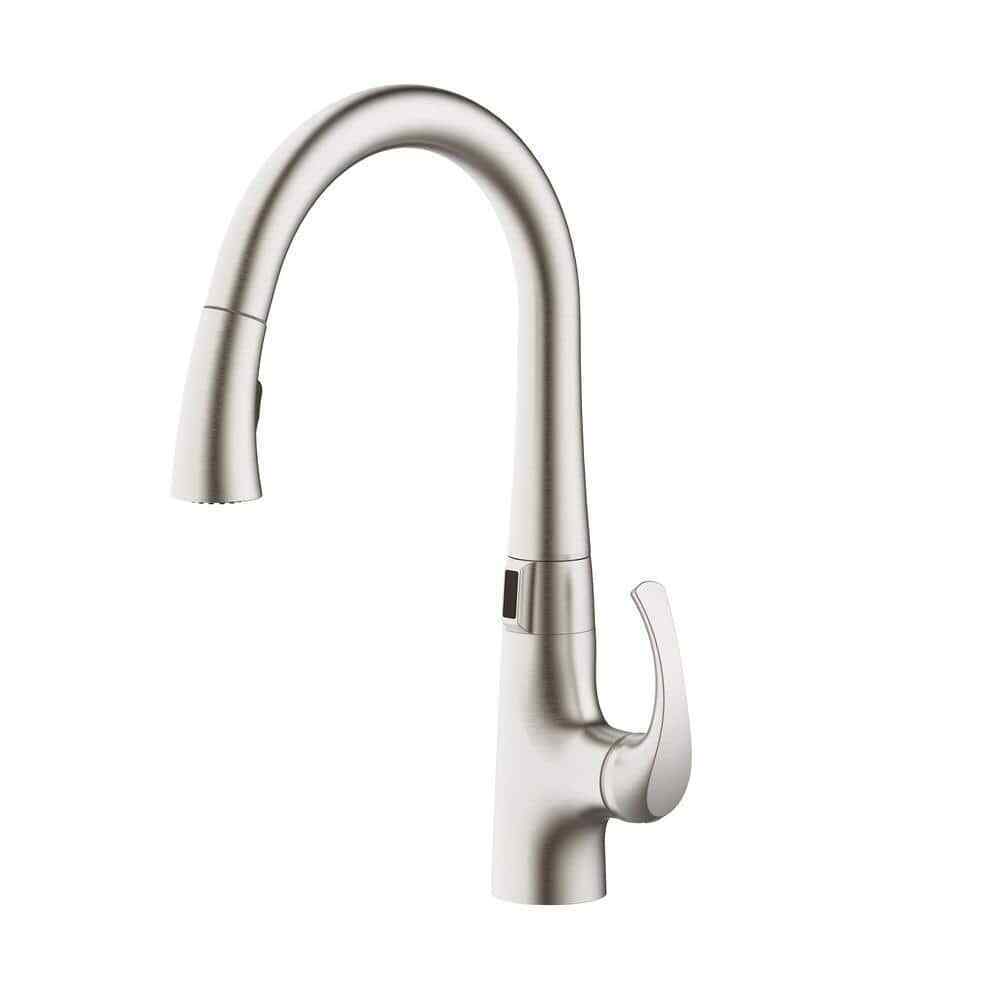Glacier Bay Breese 1-Handle Touchless Pull Down Sprayer Kitchen Faucet Stainless