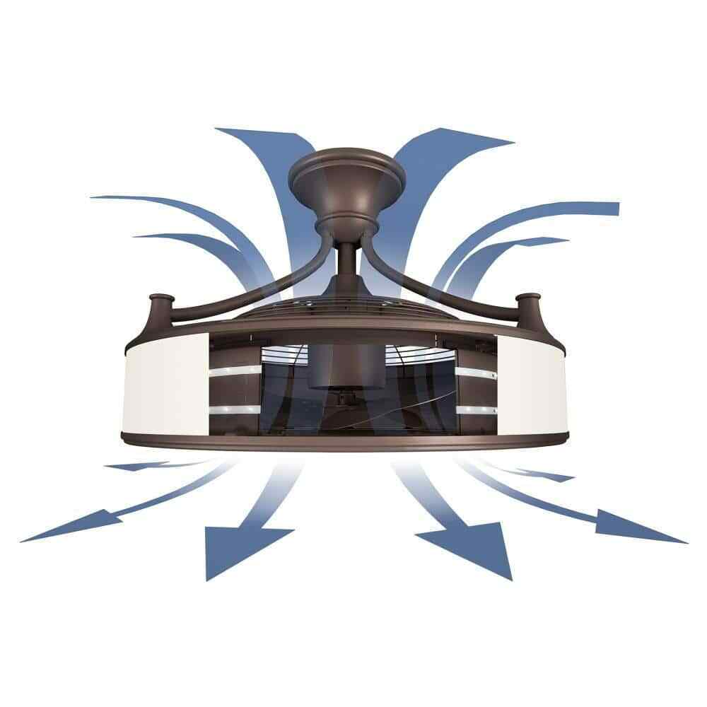 Home Decorators Windara 22 in. LED Indoor/Covered Outdoor Bronze Ceiling Fan