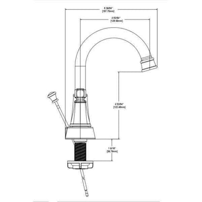 Glacier Bay Melina 4 in. Centerset Double Handle Bathroom Faucet Brushed Nickel