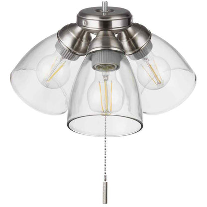 Hampton Bay Rockport Universal 3-Light Brushed Nickel Ceiling Fan LED Light Kit