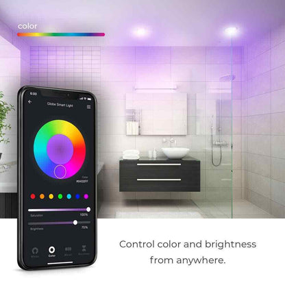 Globe Electric Wi-Fi Smart 4 in. Slim Baffle LED Recessed Lighting Kit 2-Pack