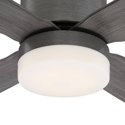 Home Decorators Kitteridge 52 in. LED Indoor Greywood Ceiling Fan w/ Light Kit