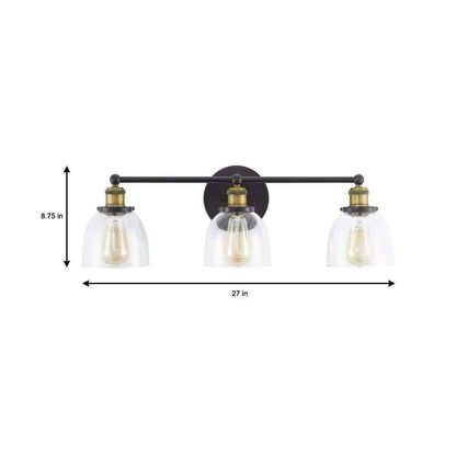 Home Decorators Collection Evelyn 3-Light Artisan Bronze Vanity Light HB2586-313