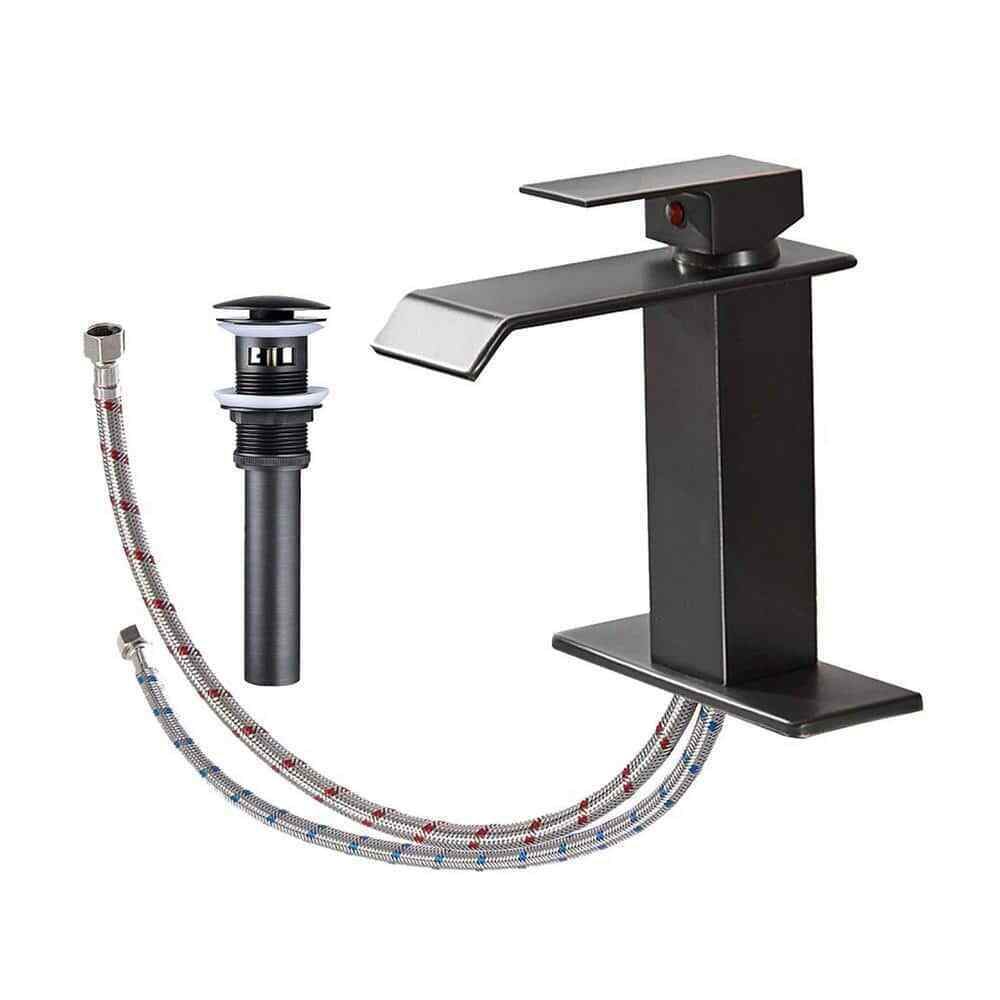 Matrix Decor Single Hole Single-Handle Bathroom Faucet with Drain Assembly