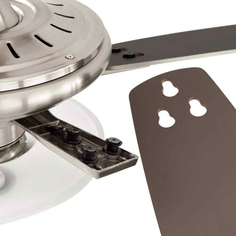 Hampton Bay Menage 56 in. LED Indoor Low Profile Brushed Nickel Ceiling Fan