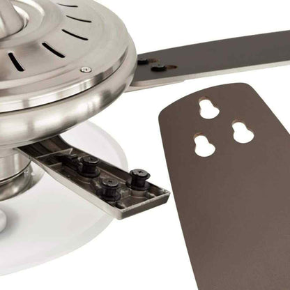 Hampton Bay Menage 56 in. LED Indoor Low Profile Brushed Nickel Ceiling Fan
