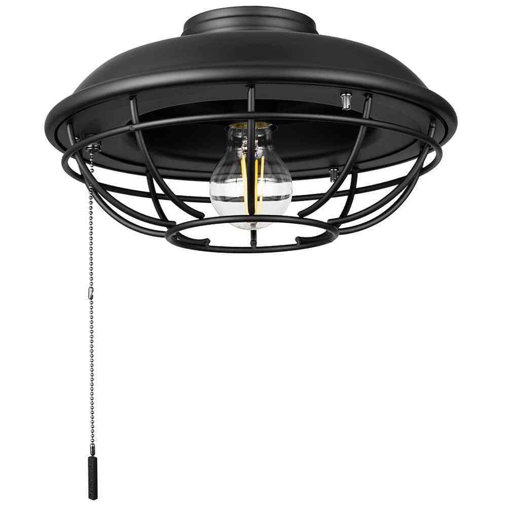 Hampton Bay Universal Matte Black Ceiling Fan LED Light Kit 52229