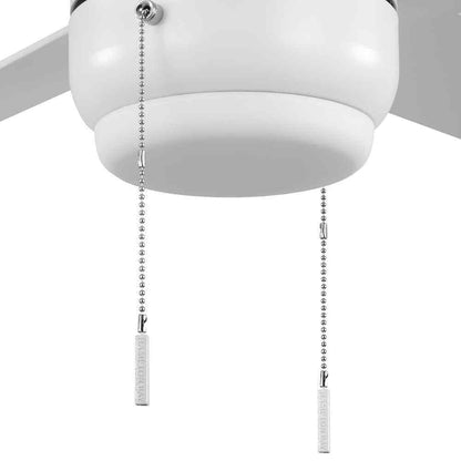 Hampton Bay Mena 44 in. LED Indoor/Outdoor Matte White Ceiling Fan w/ Light Kit