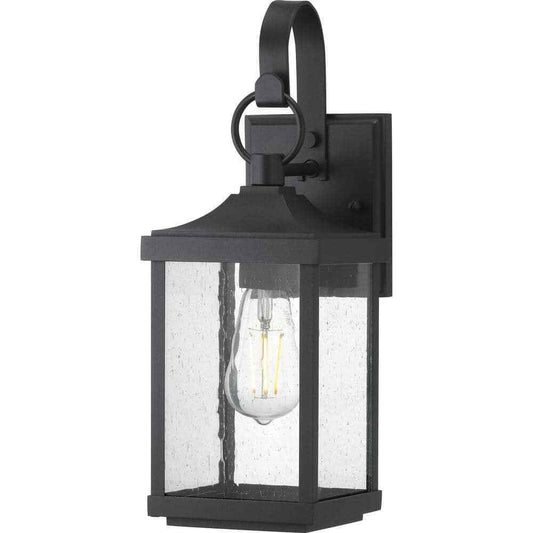 Progress Lighting Park Court 15in 1-Light Black Traditional Outdoor Wall Lantern