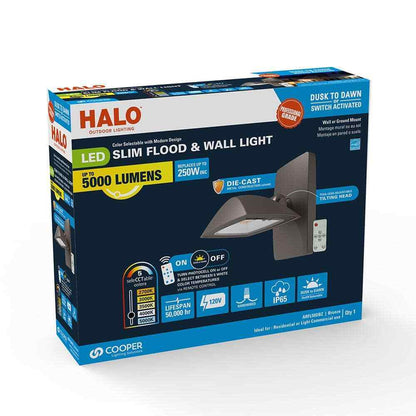 HALO ARFL 45-Watt Bronze Outdoor Integrated LED Residential Floodlight