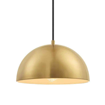 Novogratz x Globe Electric Hazel 1-Light Matte Brass Shaded Pendant Light