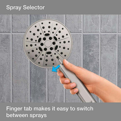 KOHLER Lively 4-Spray Wall Mount Handheld Shower Head in Vibrant Brushed Nickel