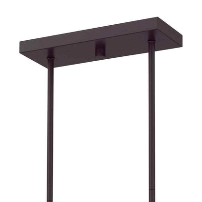 Hampton Bay Regan Espresso Linear Kitchen Chandelier w/ Glass Shades
