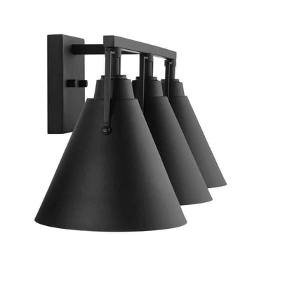 Home Decorators Insdale 3-Light Matte Black Modern Industrial Vanity Light