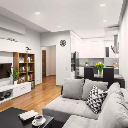 Commercial Electric 4 in. White Flush Round LED Integrated Recessed Lighting Kit