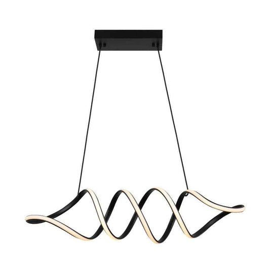 ARTIVA Infinito LED Black Modern Unique Statement Geometric Chandelier Pendant