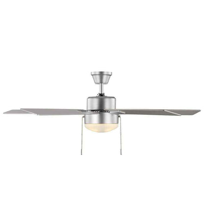 Hampton Bay 52 in. Corwin Indoor/Outdoor Silver LED Ceiling Fan with Light Kit