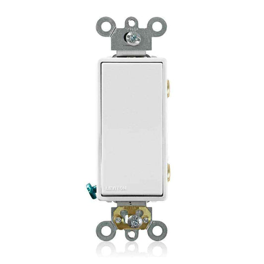 Leviton 20 Amp Decora Plus Commercial Grade Double Pole Rocker Switch White