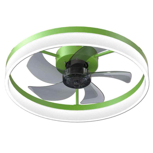 Tidoin LED Indoor Green Smart Ceiling Fan w/ Remote and Reversible Blades