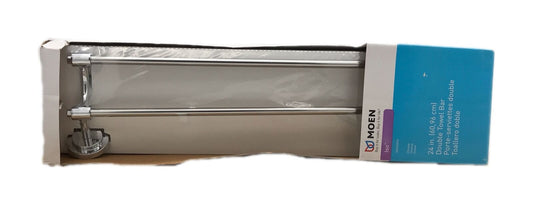 MOEN ISO 24 in. Double Towel Bar in Chrome DN0722CH