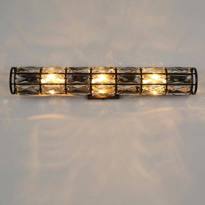 LNC Modern Transitional 23.6 in. 3-Light Black Vanity Light w/ Shade Wall Sconce