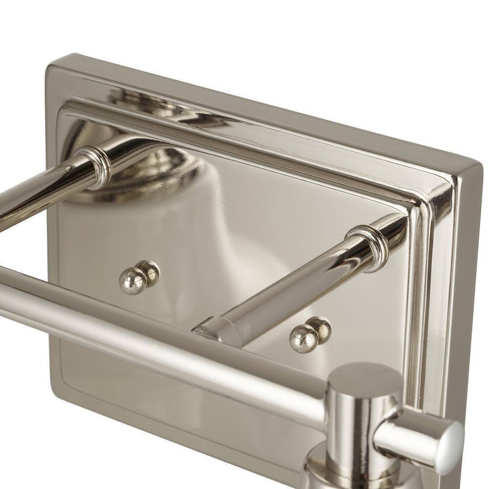Cresswell 2-Lights Polished Nickel Vanity Light with Milk White Glass Shades
