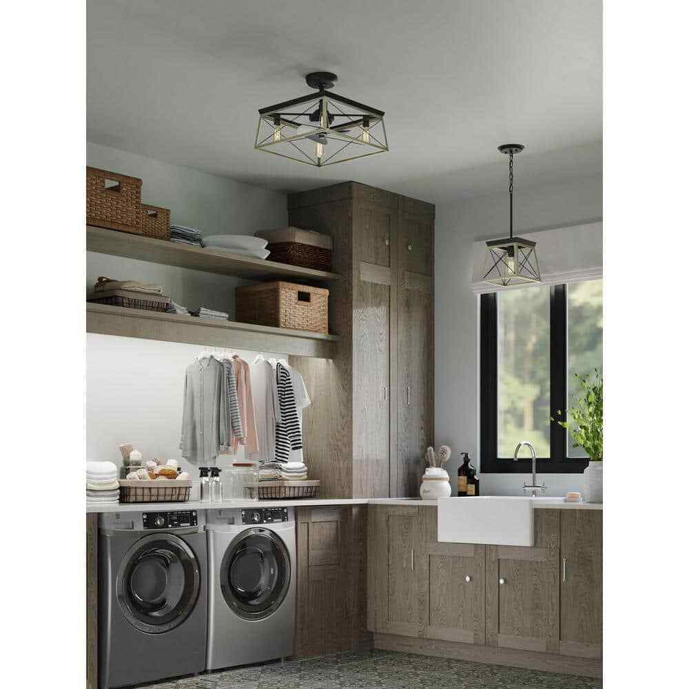 Progress Lighting Briarwood 1-Light Bleached Oak Kitchen Mini-Pendant Hanging