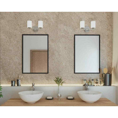 Progress Lighting Replay 13 in. Brushed Nickel Etched White Glass Vanity Light