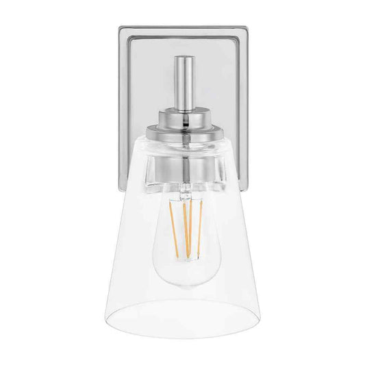Hampton Bay Wakefield 5.25 in. 1-Light Chrome Modern Wall Mount Sconce Light