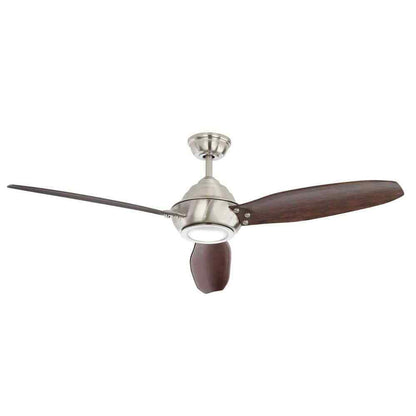 Home Decorators Aero Breeze 60 in. LED Indoor/Outdoor Brushed Nickel Ceiling Fan