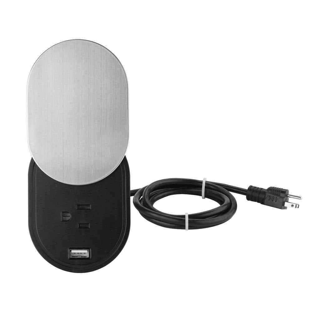 Link2Home 1-Power-Outlet Grommet Socket 1 USB Port 2.4 Amp Splash Resistant