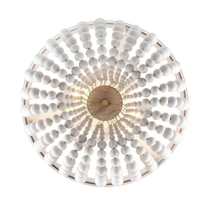 Hampton Bay Cayman 13 in. 2-Light Beaded Semi-Flush Mount Ceiling Light Fixture