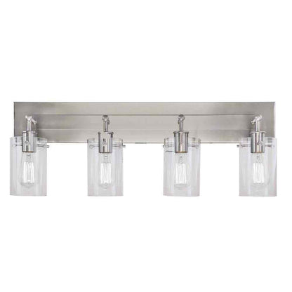 Hampton Bay Regan 29.13 in. 4-Light Brushed Nickel Bathroom Vanity Light