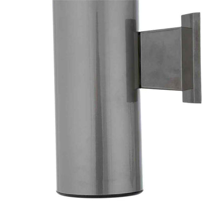 Westinghouse 2-Light Polished Graphite on Steel Cylinder Outdoor Wall Lantern