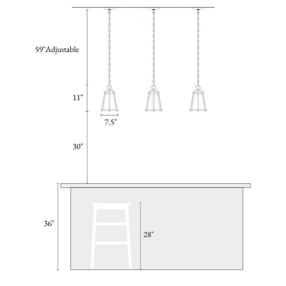 LNC Asaf Oil-Rubbed Bronze Mini Lantern Pendant Light w/ Seeded Glass Shade