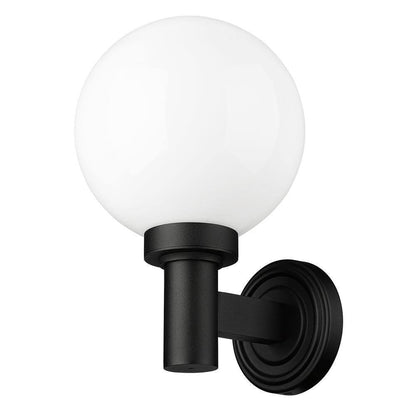 Laurent 1-Light Black Hardwired Cylinder Outdoor Wall Sconce 597M-BK